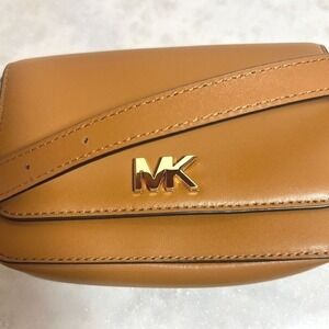 Michael‎ Kors Waist Belt Bag Fanny Pack Purse Tan Leather 40" Purse Wallet Logo